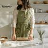 Adjustable Professional Chef Apron Kitchen with Pockets, Durable Washable Apron, Cross Fabric Cooking Back Design, Hand-Embroidered Heavy Duty Utility