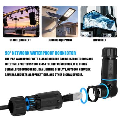Highly Speed 10Gbps IP68 Rating RJ45 Networking Connector Panel Mount RJ45 Ethernet Coupler For Harsh Environment Use