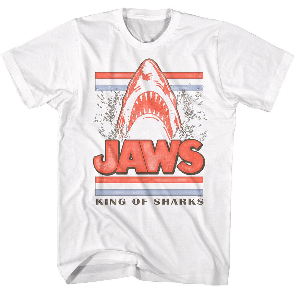 Jaws 70 Movie Great White Shark Head King Of Sharks Men T Shirt M