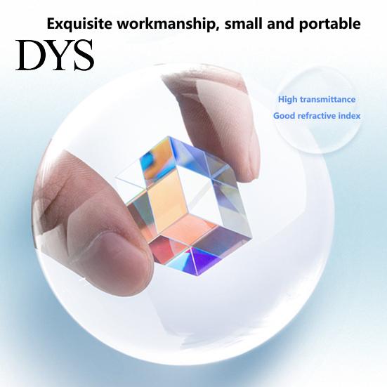 Optical Prism Sun Catcher High Hardness Kaleidoscope Pattern 6-side Bright Cube Science Rainbow Maker Photography Prop Light