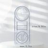 1pc Math Multi-functional Drawing Ruler, Geometric Ruler Function Ruler Triangular Ruler Protractor