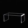 3Pcs Acrylic Shoe Display Shelves Clear Storage Rack Organizer for Makeup Cosmetics Lipstick Foundation Blush Eye Shadow Display
