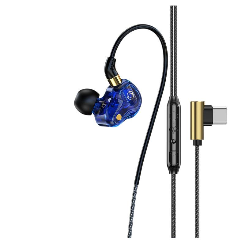 3.5mm Wired Earphones 8mm Dual Dynamic Coil HiFi Bass Stereo Earbuds Sports Gaming In-Ear Headset Headphones with Microphone