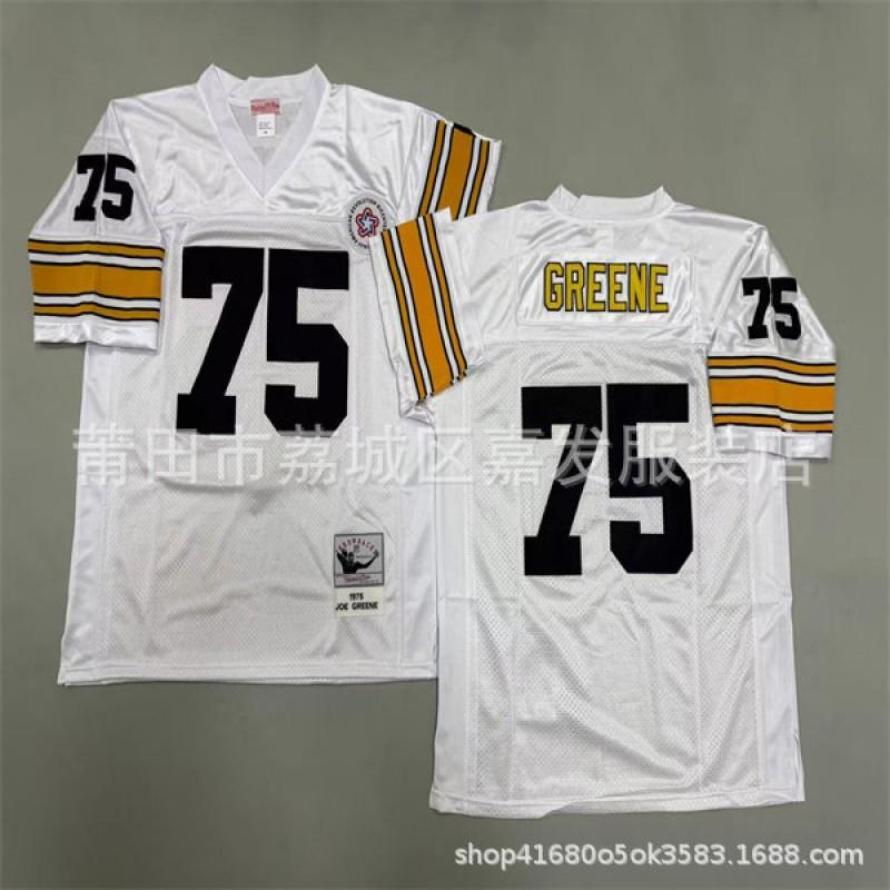 Pittsburgh Steelers Vintage NFL Football Jersey Men Cotton Embroidered Training Shirt Rugby Sport Wear