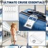 Transparent PVC Vertical Luggage Tag Waterproof Cruise Identification Label Durable Travel Bag Tag with Clear Window for Easy Information Display