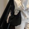 Niche cream soft waxy tote bag casual versatile student commuting large-capacity messenger bag woman