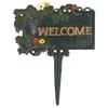 Cast iron garden sign welcome sign