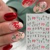 1pc Red Green Christmas Holly Leaf Winter Nail Art Stickers Xmas Decals New Year Holiday Nail Supplies Self Adhesive Charms Decoration