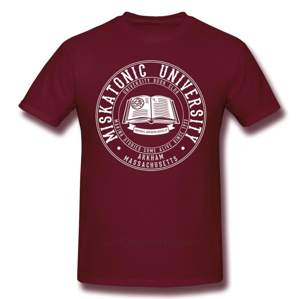 Arkham Horror T Shirt Miskatonic University Book Club TShirt Unisex Short Sleeve 100 Cotton Tee Shirt Oversized Streetwear Tshirt