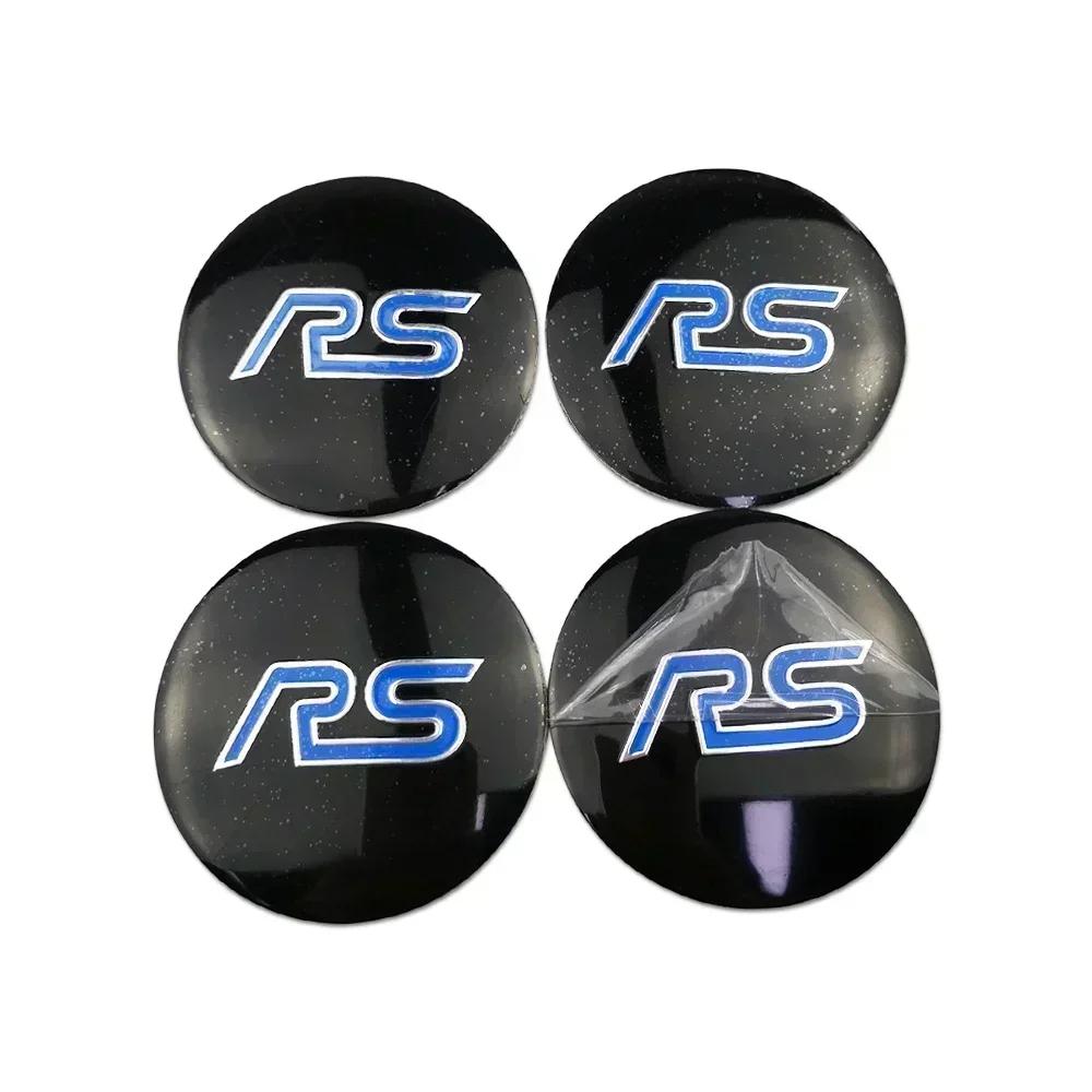 4pcs 56mm Auto Wheel Hub Center Caps Emblem Decals For Ford Fusion Ecosport F36 Kuga ST Explorer Fiesta Focus 2 Mondeo Edge Transit