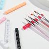5 Grids Acrylic Clear Nail Brush Shelf Portable Mini crystal Painting Pen Rest Holder Stand Colorful UV Gel Brush Display Holder