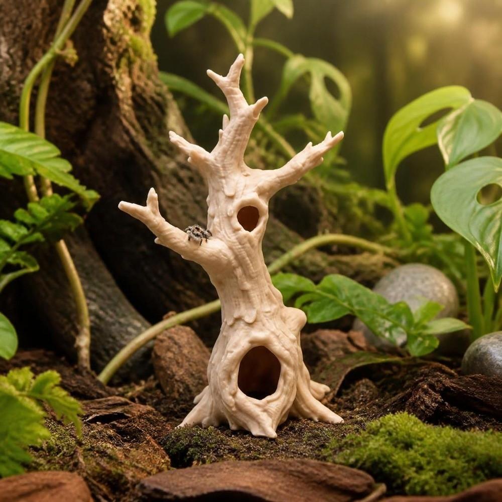 2pcs 3D Printed Reptile Cave Hollow Out Aquarium Decorations Jumping Spiders Climb Trees  Tara Crab