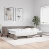 VidaXL Daybed with Trundle and Mattress Taupe 90x200 Cm Fabric 3196599