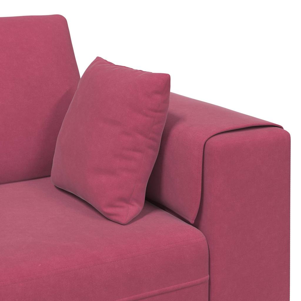 Sofa Burgundy Red 250 x 77 x 76 cm Velvet