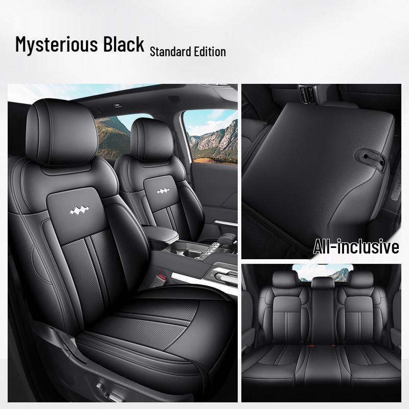 Equation Leopard Titanium 3 Full Leather Breathable Car Seat Cover for All Seasons