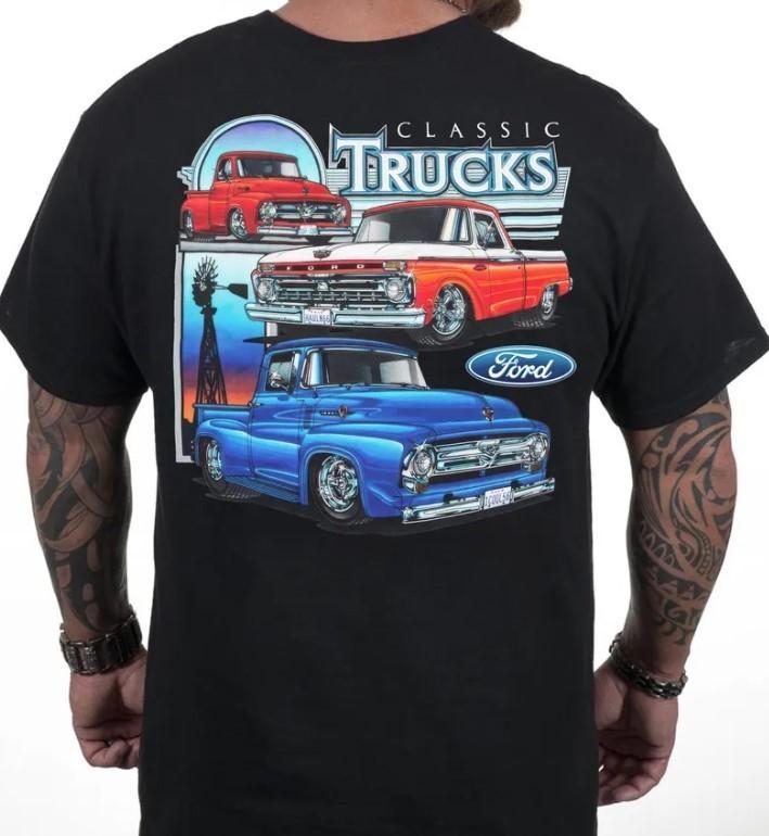 Ford F100 Pickups T-Shirt: Classic Truck Series, Ford Fan Gift Unisex T-Shirt S