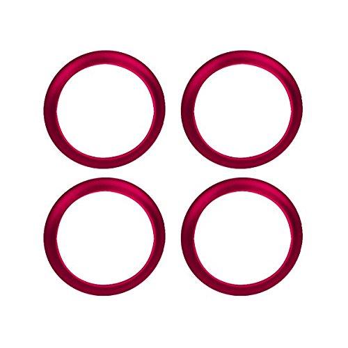 

March Совместимый K13 NK13 Кольцо накладка кондиционера, Красный, Комплект из 4 штук, Оригинальная посадка, Интерьер, Заказные детали красный