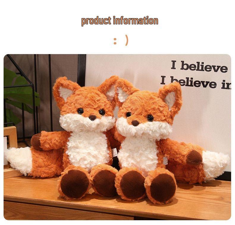 Running Fox Girl Plush Sleep Pillow - Cute Birthday Gift