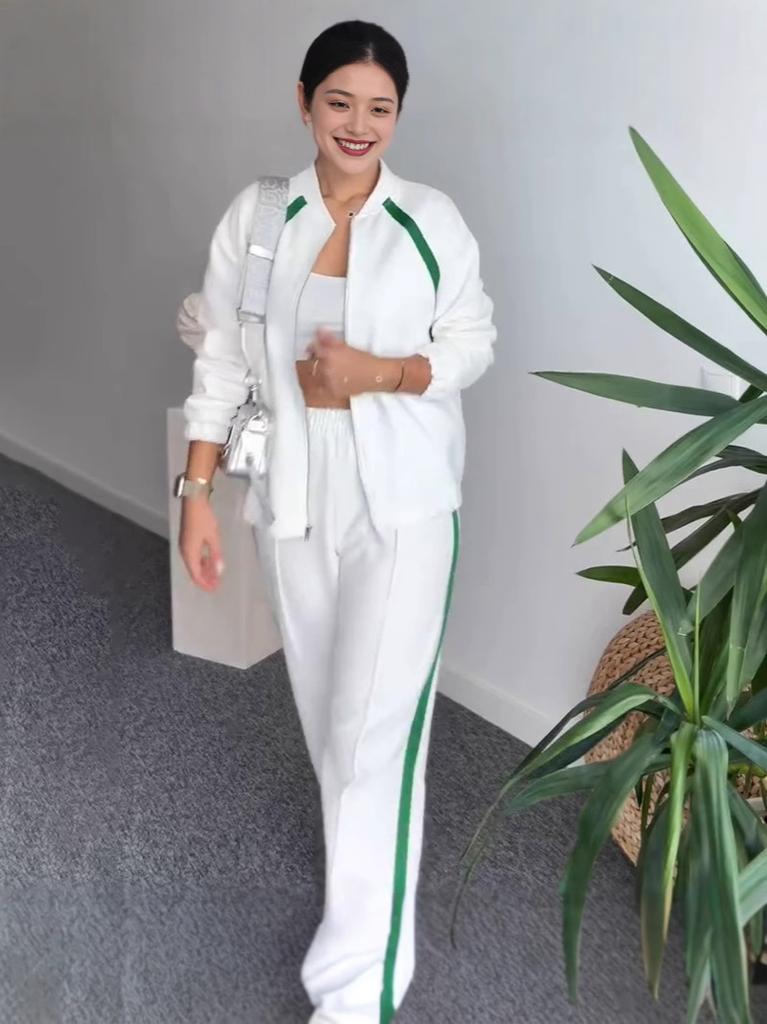 2024 Europe, America, Amazon cross-border women's clothing, new sports contrasting colors, casual and comfortable fashion loose pants