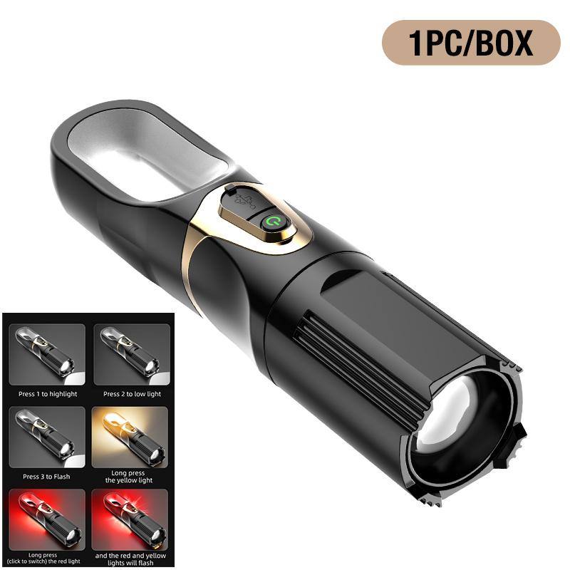 LED Flashlight, Strong Light Charging, Portable Outdoor Multifunctional Camping Lighting, Tent Light, Emergency Household Work L