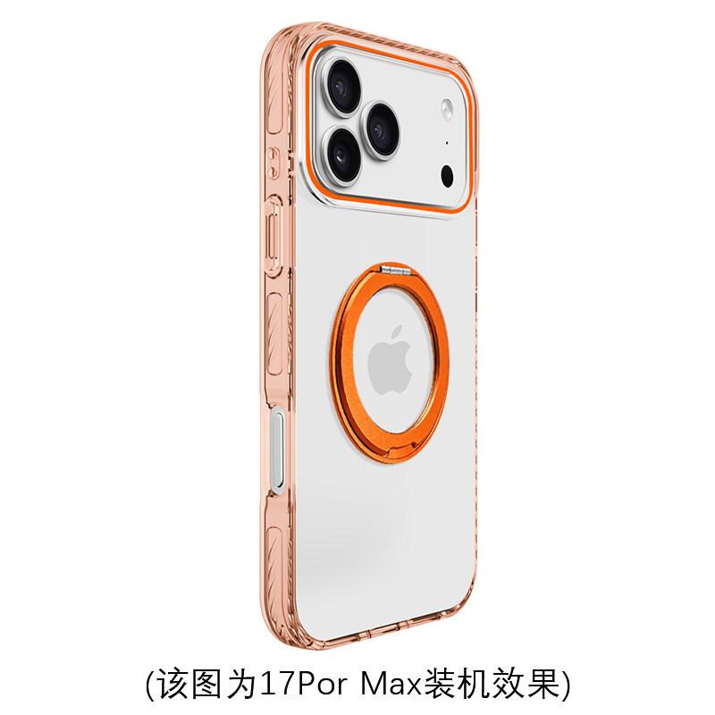 Applicable To iphone11PRO Mobile Phone Case, Ice Crystal 111 Rotating Magnetic Suction Bracket, Apple 11 Transparent Color Anti-drop Hard PC Case