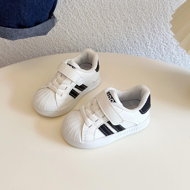 2025 toddler shoes boys and girls little white shoes baby shoes soft sole spring and autumn children's non-slip baby girl shoes