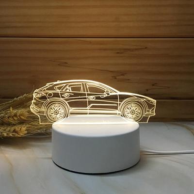 Acrylic 3D Led Lamp Base Table Night Light Base Lamp Holder Led Abs Usb Lighting Accessories