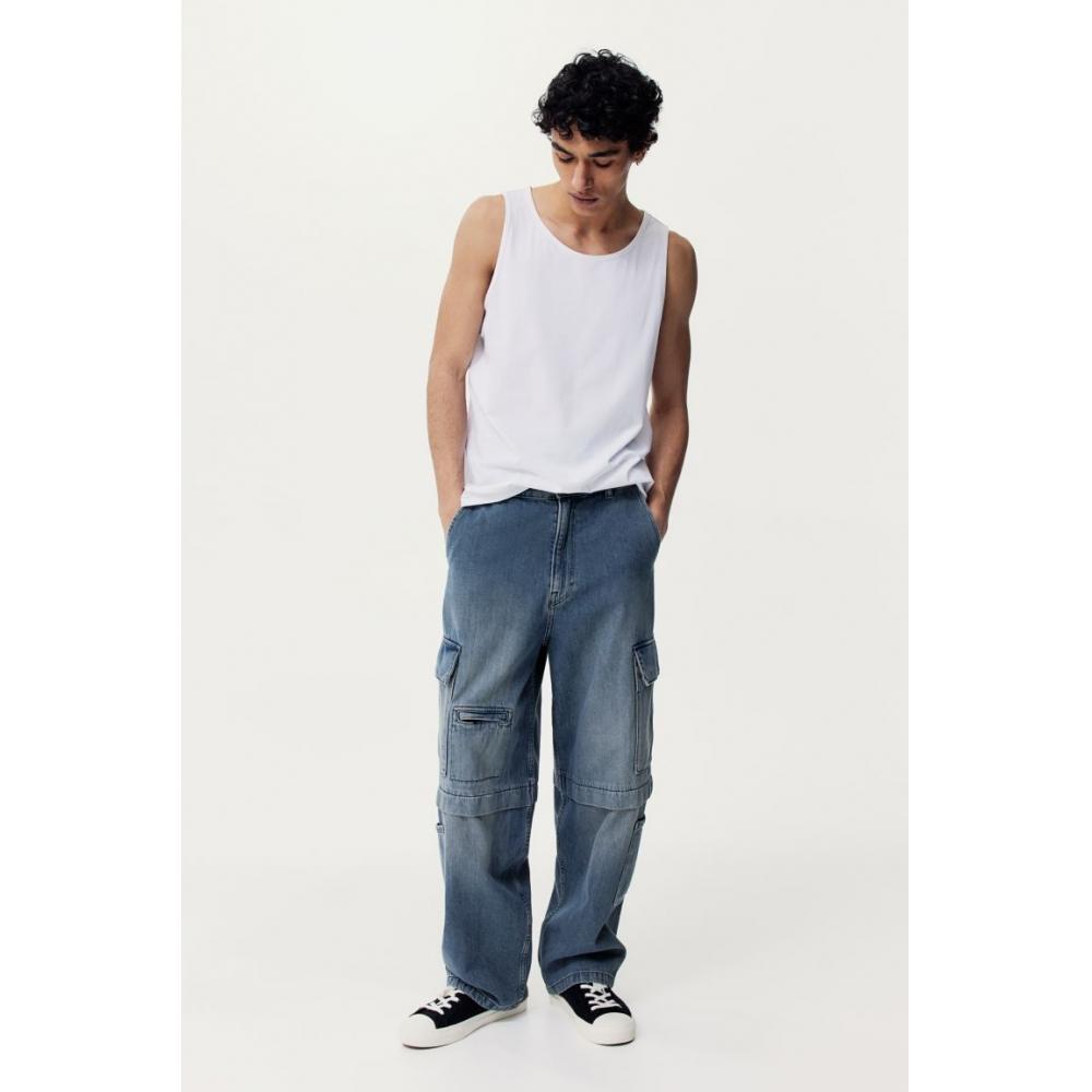 

Джинсы HM Baggy Cargo Denim Blue 2930