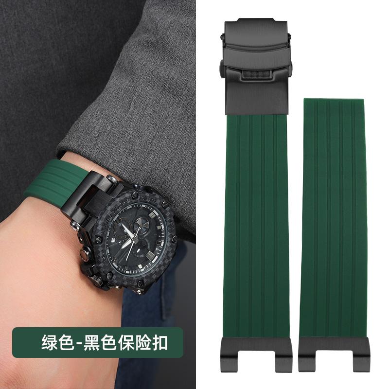 For Casio Gst-b100 Watch Strap Silicone Men GST-W300 210 400G S130 S310 S330 B100 Band Metal Adapter Modified Rubber Watchband