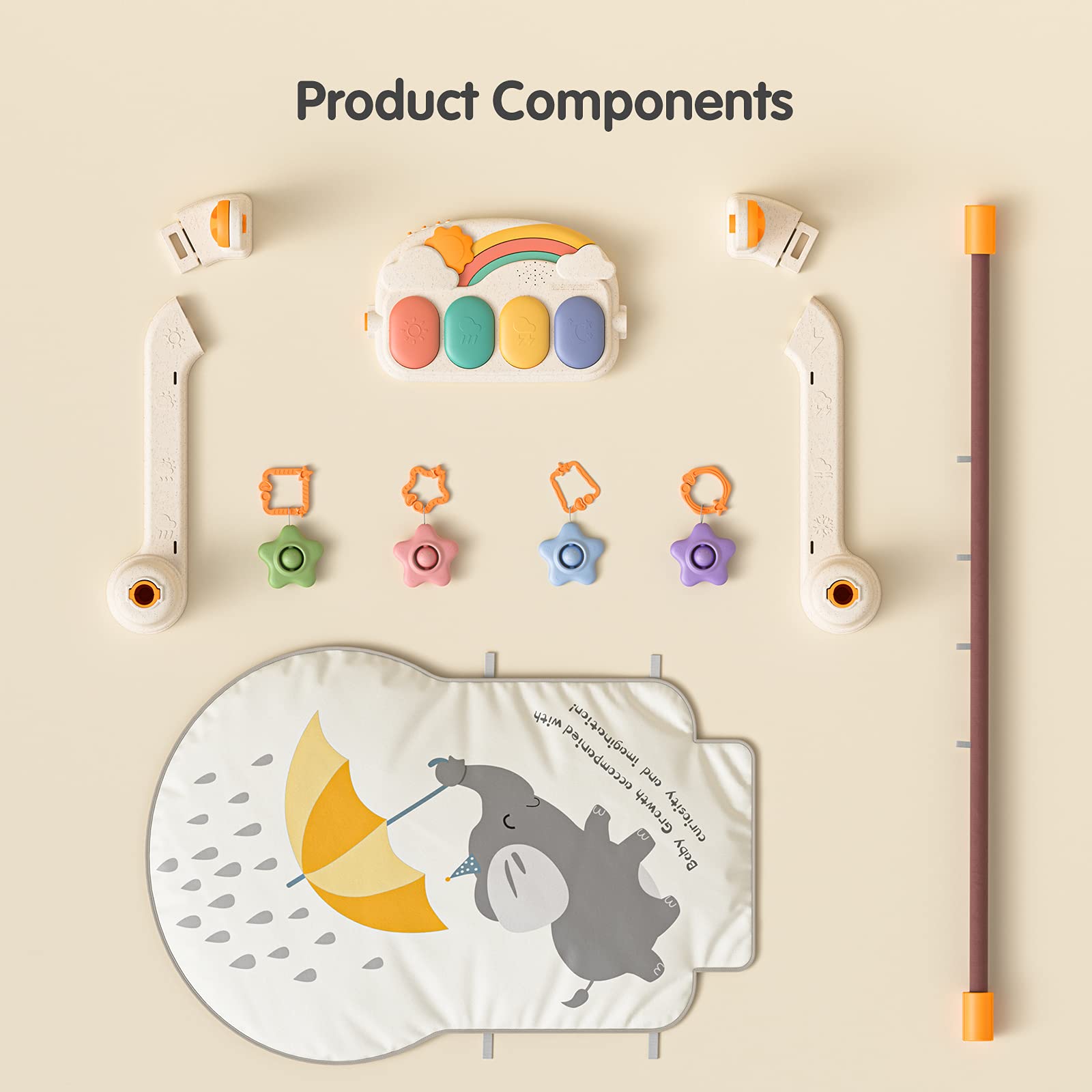 TUMAMA Kick and Play Piano Baby Gym — фото 7