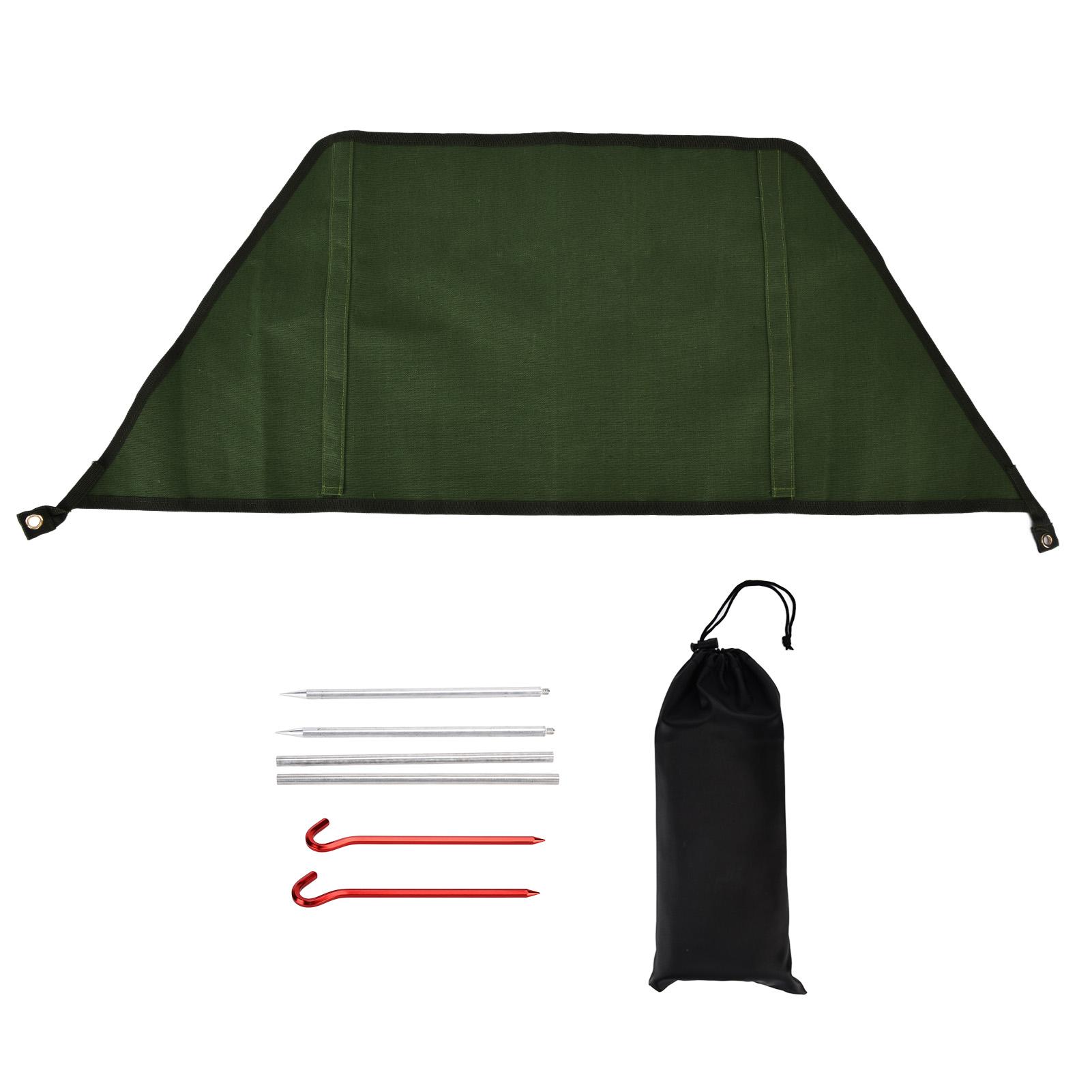 

Camping Windbreak Green Stove Outdoor Foldable Windscreen for Garden Grill BBQ Picnic