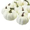 12x White Artificial Pumpkins DIY Harvest Crafts Mini Foam Fall for Autumn Halloween