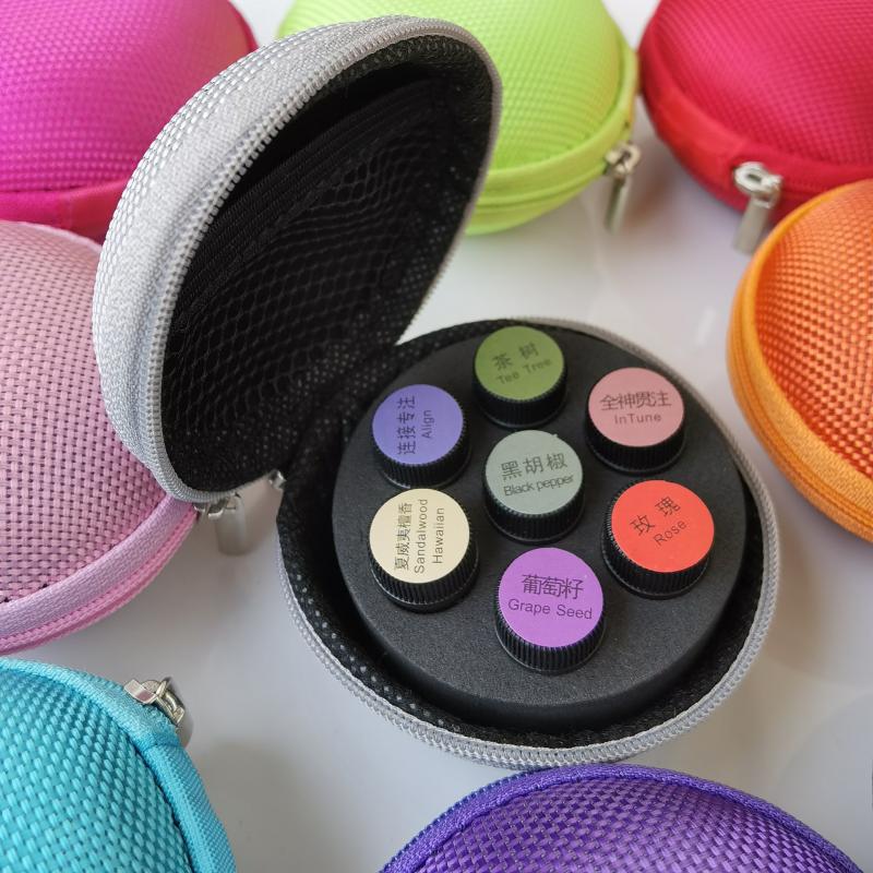 Essential Oil Box 7 Slots 2ML Essential Oil Case Perfume Oil Bag Travel Organizer Perfume Hanging Carrying Holder Storage Bag