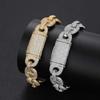 16MM Iced Out CZ Coffee Bean Bracelet Zirconia Trendy Women Man Rapper Jewelry New Designer Cuban Link Bracelet