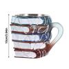 Safe Coffee Cup Large Capacity Unique Books Stack Coffee Mug Creative Mug Cup  Home Office