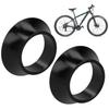 2Pcs CNC Aluminium Alloy 15mm  Bicycle Taper Washer Bike Front Fork Conical Stem SpacersBlack