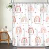 Kids Shower Curtain Girls Rainbow Dinosaur Dino Funny Fairy Animal Cartoon Cute Horse Pink Flower  Inch Lovely Rabbit Bathroom