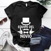 Team Groom T-shirt Equipo De Novio Print T Shirt Bachelorette Hen Party Male Tee Wedding Groomsman Clothes Tshirts Best Men Tops