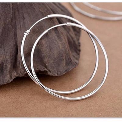 925 Sterlingsilber Ohrringe Große Ohrringe Ohrringe für Frauen Hochzeitsohrringe Runde Ohrringe Silberohrringe Ohrringe Kreis