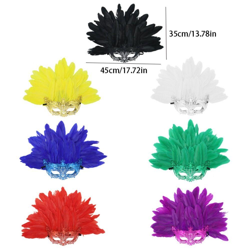 Personality Feather Masquerade Mask Novelty Cosplay Mask Carnival Headpiece  Easter Carnival Party