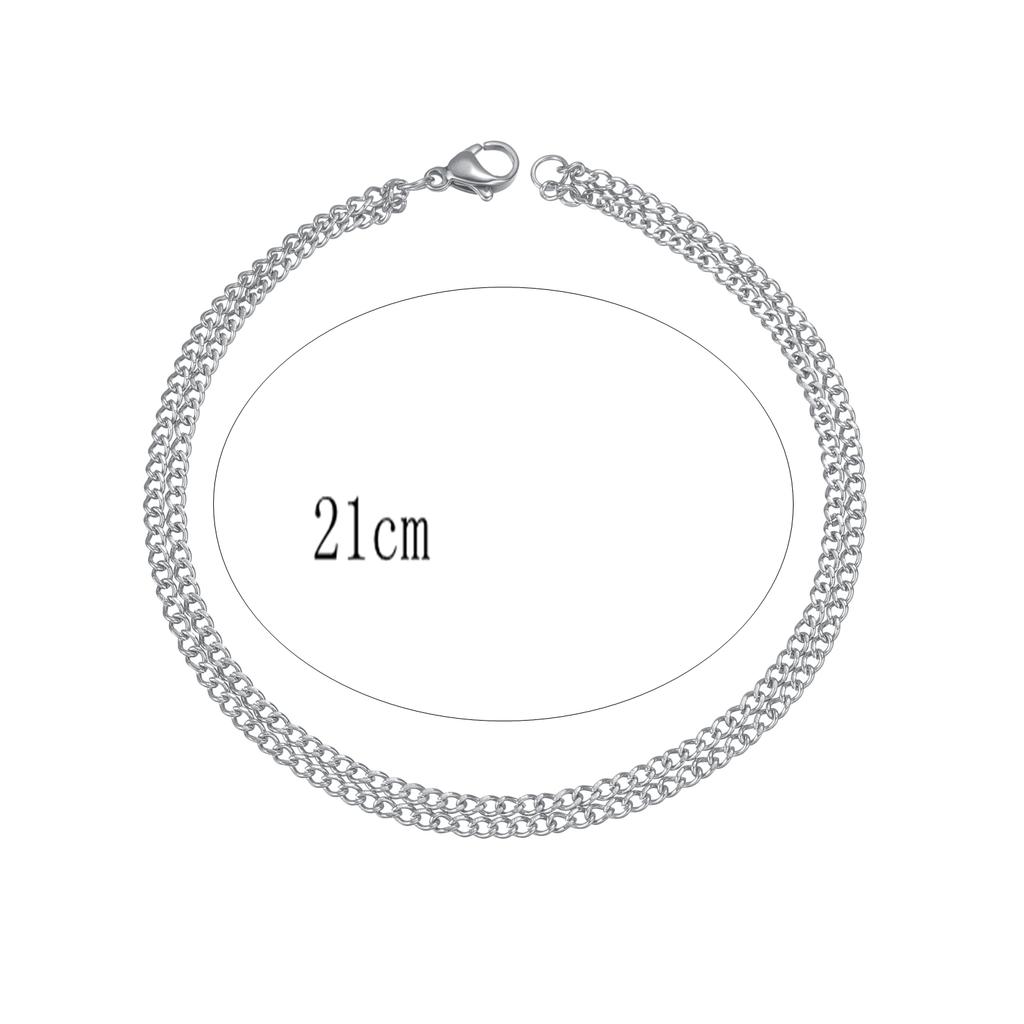 Gold Color Stainless Steel 316 Cuban Chain Bracelet Street Style  for Men And Women