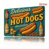Vintage Hot Dogs Metallschild Retro Küchenwanddekor 7,8x11,8 Zoll
