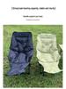Convertible Outdoor Cotton-Padded Recliner with Adjustable Leg Rest - Portable, Thickened for Sleeping and Sitting.