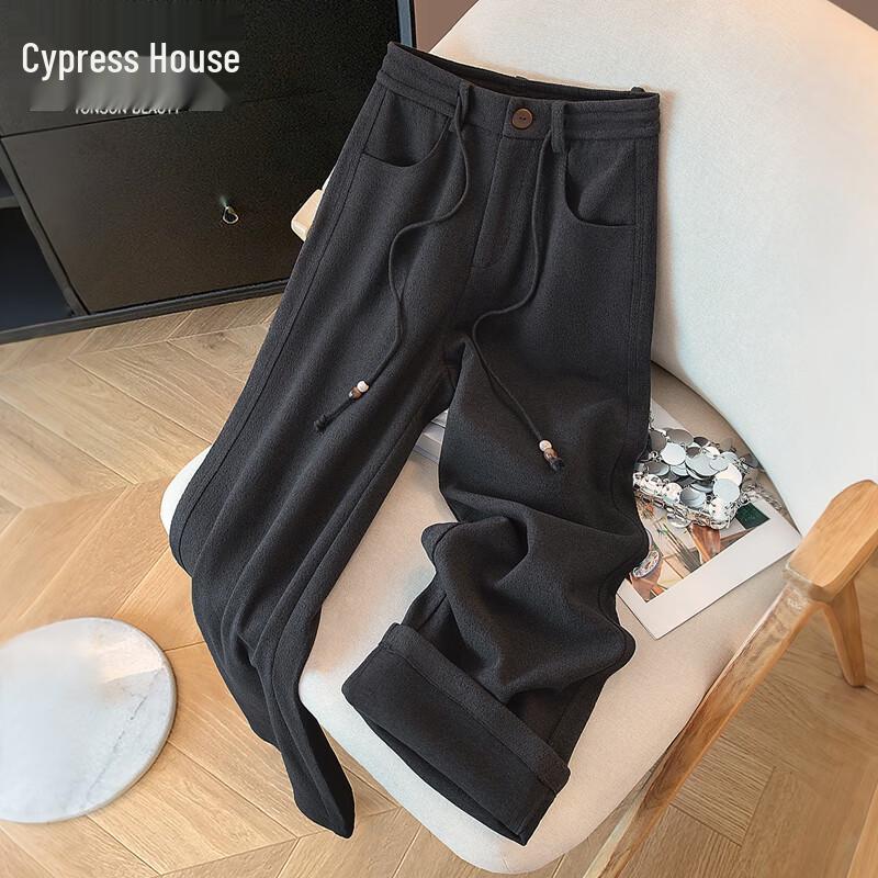 

Women s Elastic Waist Wide-Leg Casual Pants S