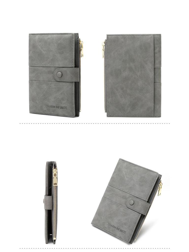 Multifunctional RFID Anti-theft Passport Holder with Zipper and Buckle