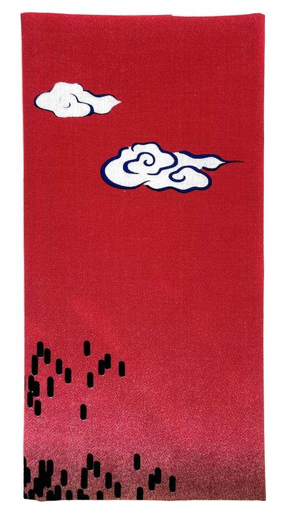 Sanrio Japanisches Muster Tenugui Cinnamoroll Transparentes Handtuch Hergestellt in Japan, „Feiner Wind, Wetter“ Geschenk,