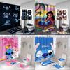 Lilo Stitch Duschvorhang Wasserdicht Schimmelresistent Und Niedlich Heimdekoration