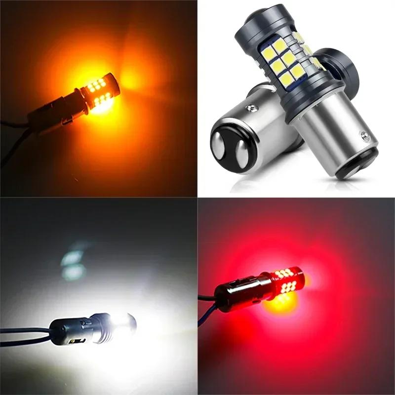 2x Signal Lamp 1157 BAY15D Led Bulb 12V 27SMD 3030 1156 P21W BA15S BAU15S R5W Car Turn Signal Reverse Light White Red