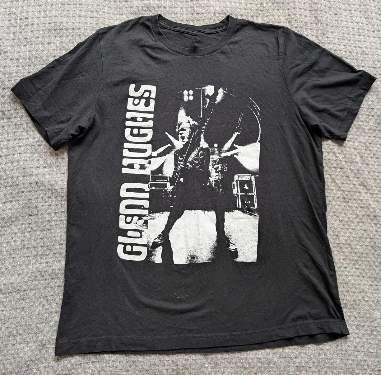 Men s and Women s T-shirts VTG Glenn Hughes Live In Tour Heavy Cotton Black XXXXL