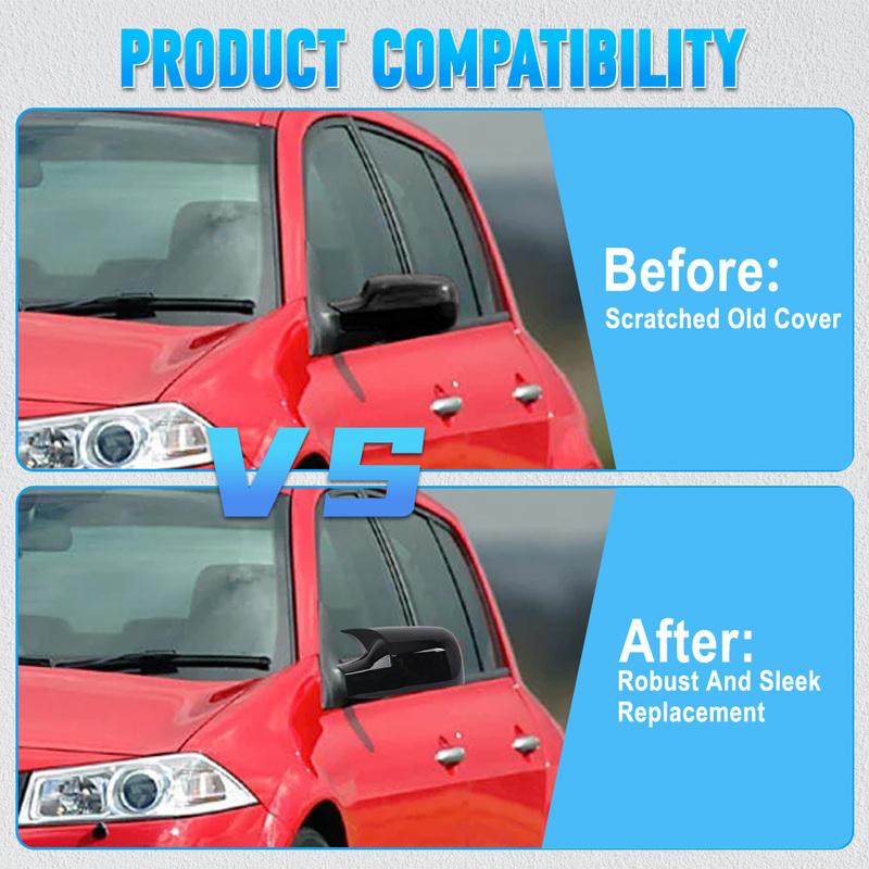 Car Exterior Side Rearview Mirror Cover Trim for RENAULT MEGANE II 2002-2008 SCENIC II 2003-2009 8200217947 8200246786